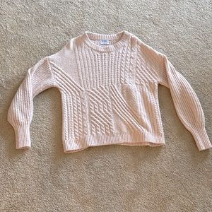 Light Pink Cable Knit Sweater